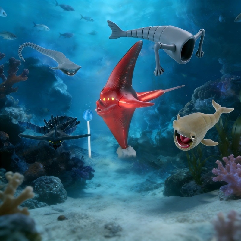 3D Printing Action Figure - Boneco Articulado Monstro do Mar 3D