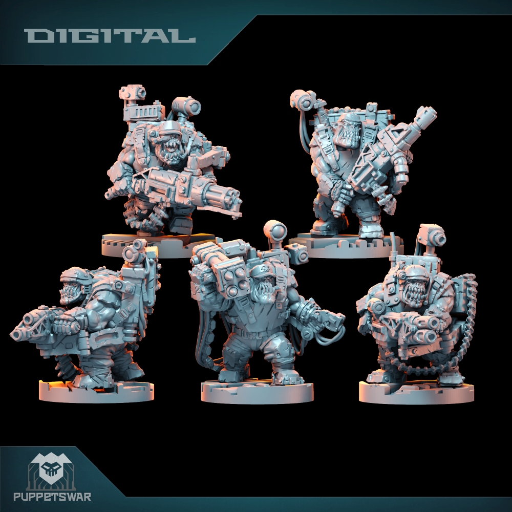 3D Printing Action Figure - Esquadrão Orc Ultimate Badasses, figura de