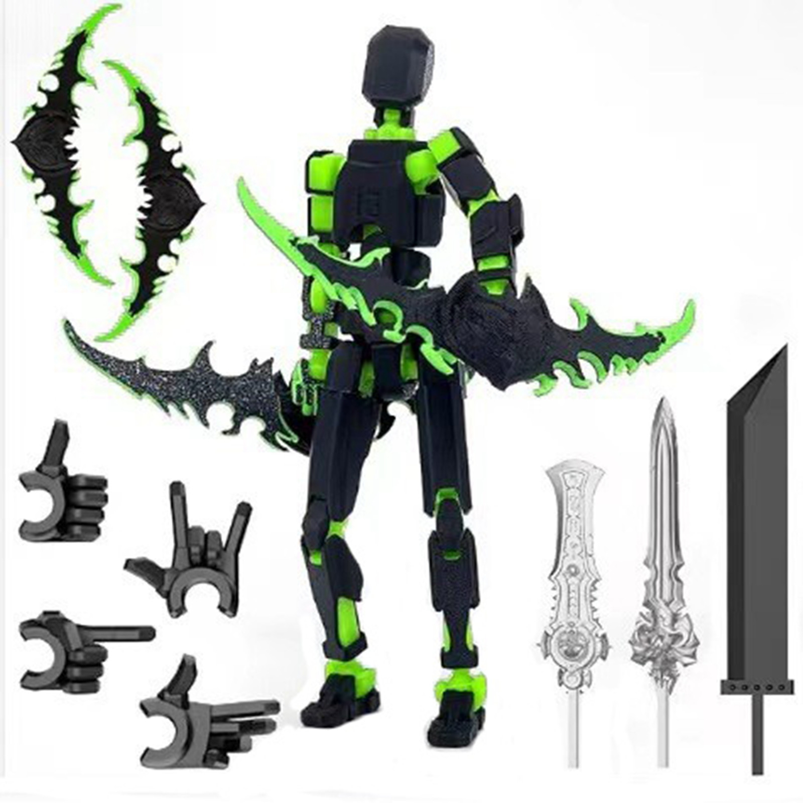 3D Printing Action Figure - Titan 13 com asas figura brinquedos