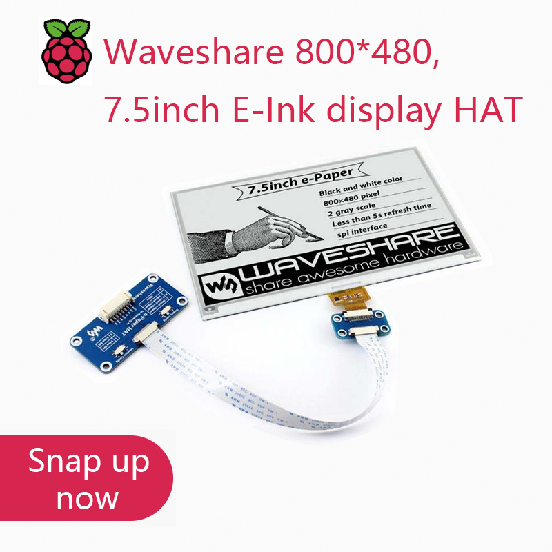 Raspberry Pi 3D Print - Display E-Ink Waveshare 800*480, 7.5 polegadas