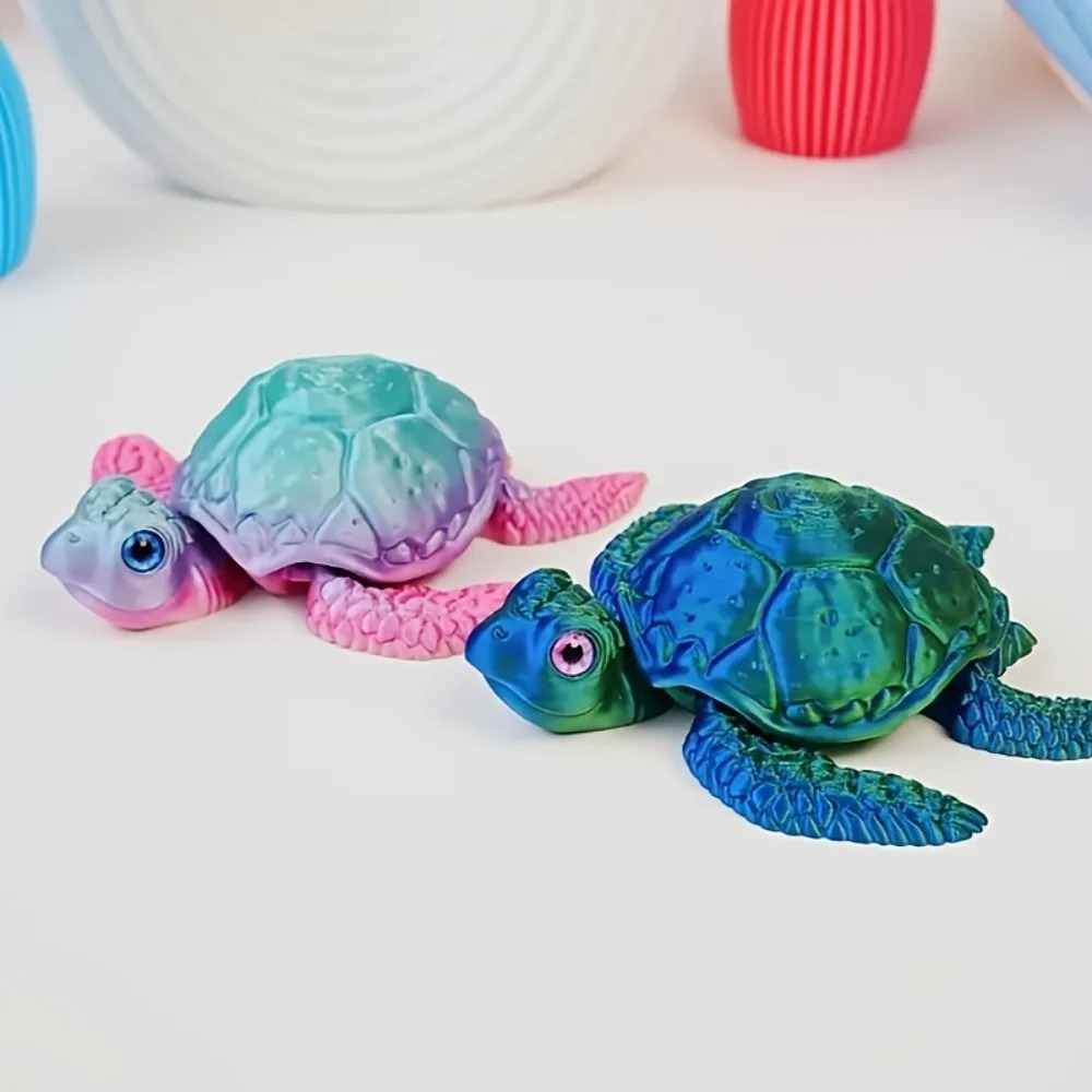 3D Printing Action Figure - Ornamento de Tartaruga Impresso em 3D,