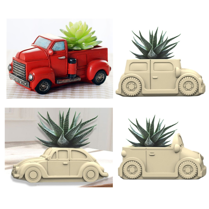 3D Printing Vase - Molde de silicone para carro suculento
