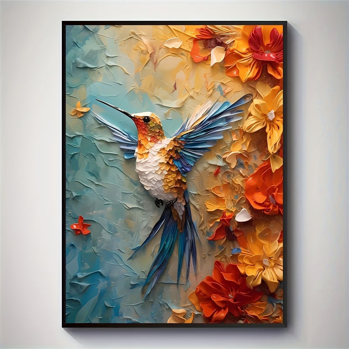 Colibri vibrantes e textura 3D - 3D Printing Wall avaliação e preço