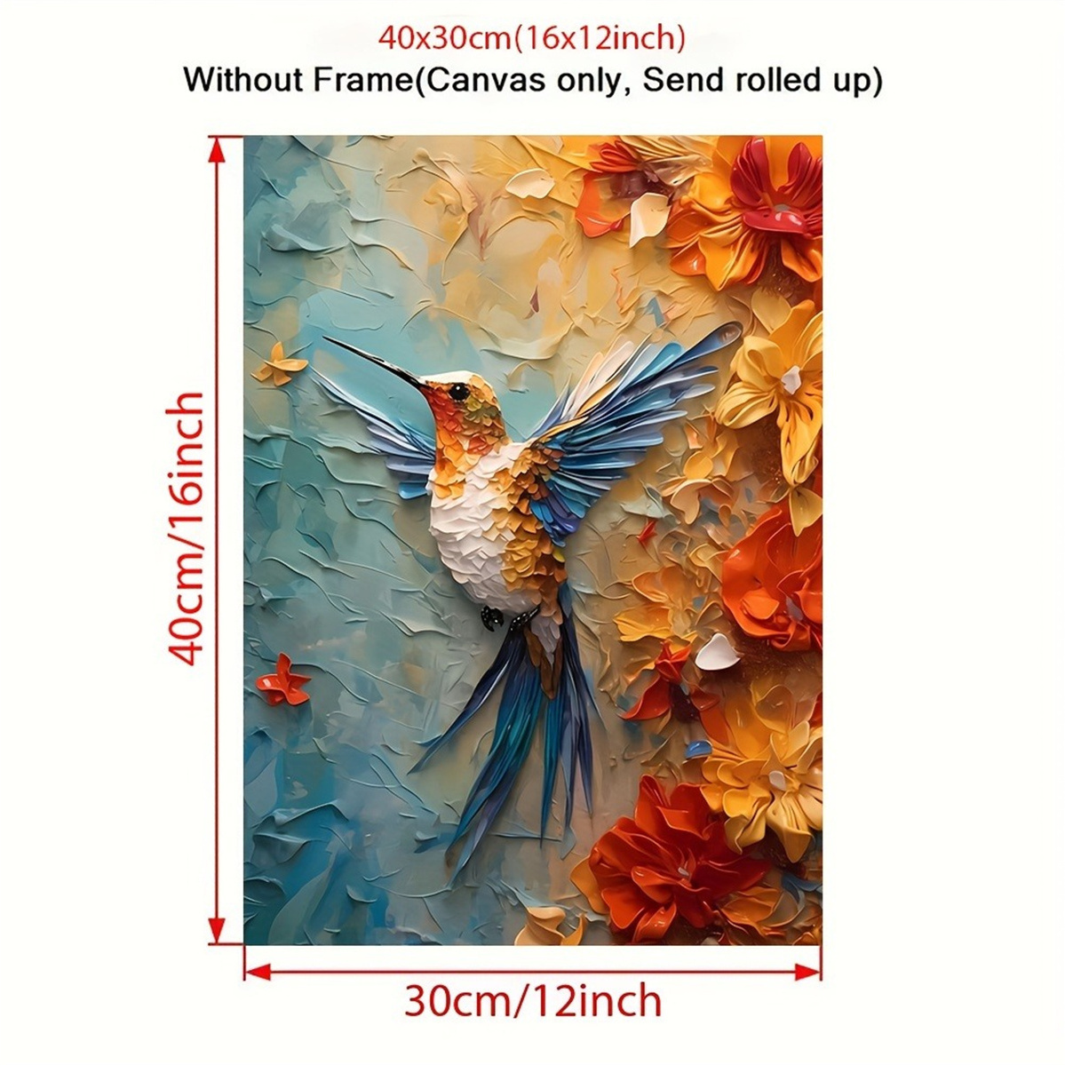 Colibri vibrantes e textura 3D - 3D Printing Wall avaliação e preço