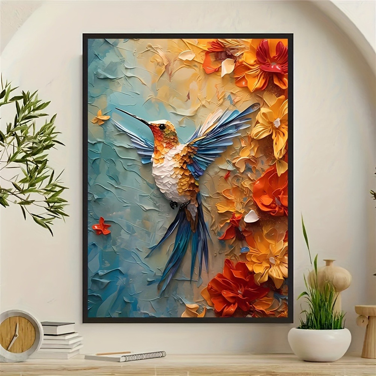 Colibri vibrantes e textura 3D - 3D Printing Wall avaliação e preço