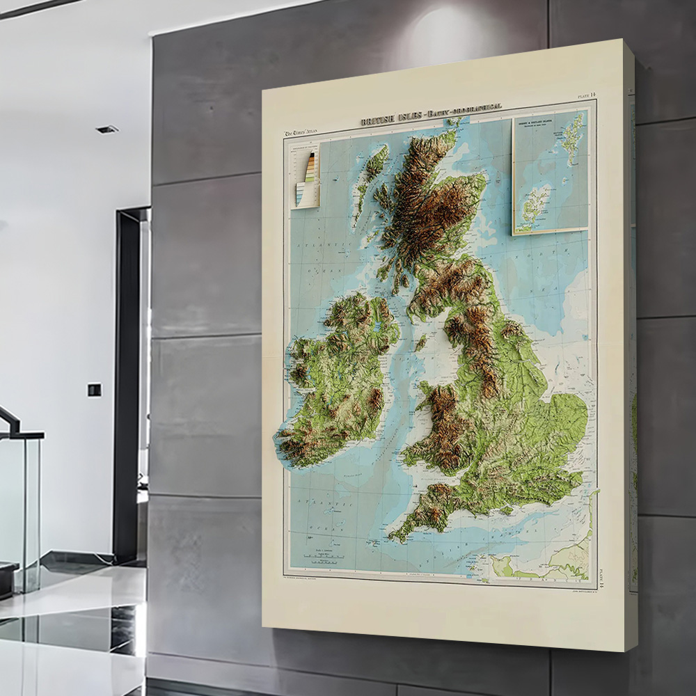 Mapa em relevo 3D das Ilhas Br - 3D Printing Wall avaliação e preço