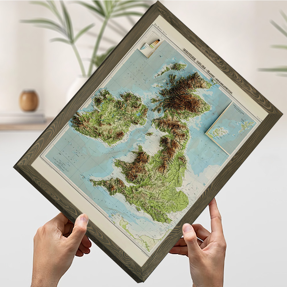 Mapa em relevo 3D das Ilhas Br - 3D Printing Wall avaliação e preço