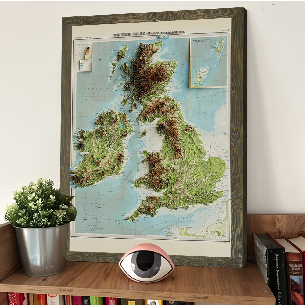 Mapa em relevo 3D das Ilhas Br - 3D Printing Wall avaliação e preço