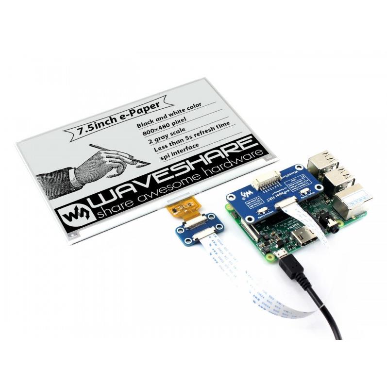 Display E-Ink Waveshare 800*48 - Raspberry Pi 3D Print avaliação e preço