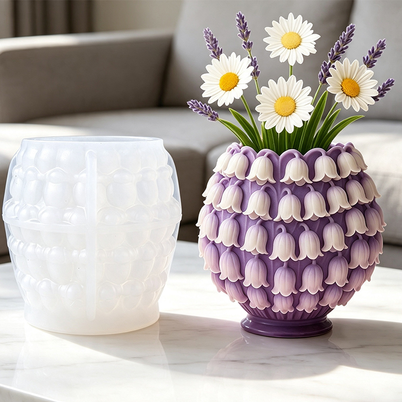 Molde de Silicone 3D Lírio do  - 3D Printing Vase avaliação e preço