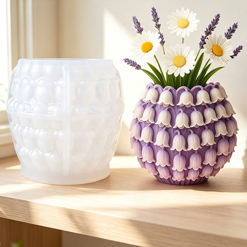 Molde de Silicone 3D Lírio do  - 3D Printing Vase avaliação e preço