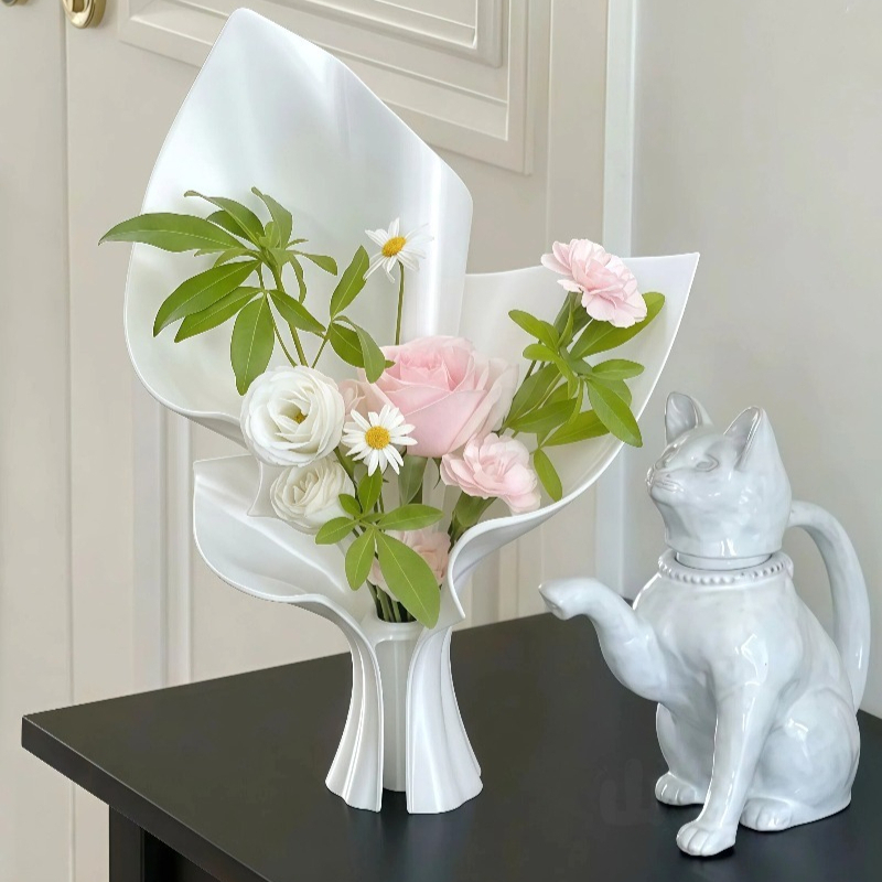 Vaso de Cerâmica Branco Minima - 3D Printing Vase avaliação e preço