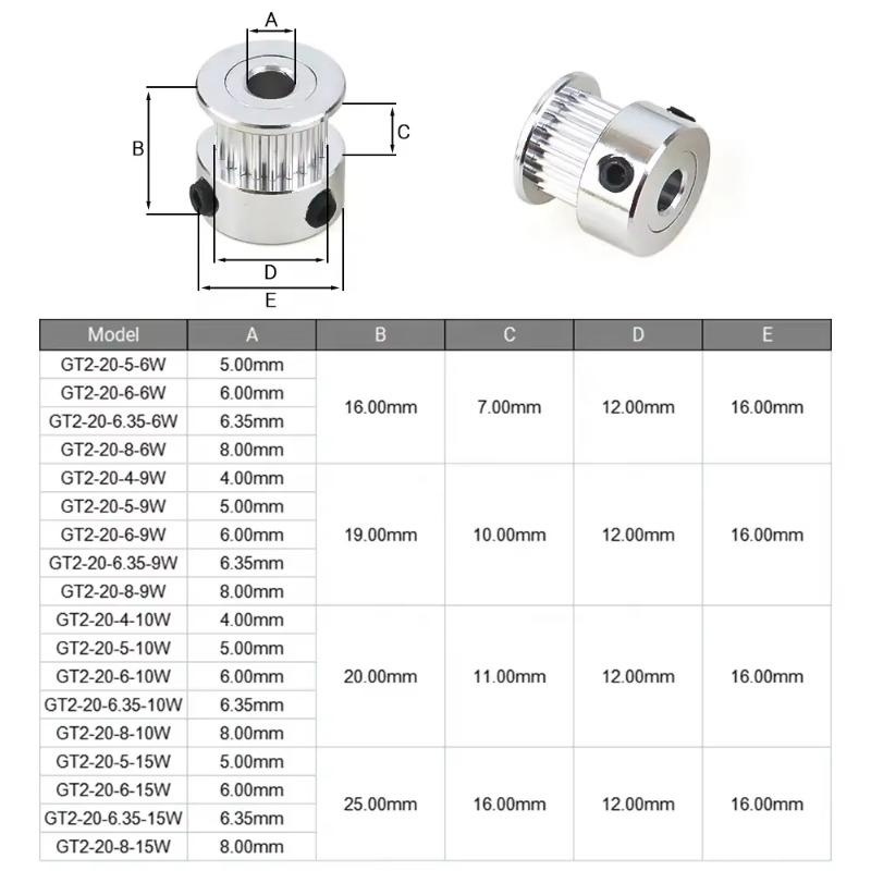 Poleia de Alumínio BulkMan3D G - Timing Belt avaliação e preço